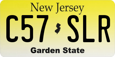 NJ license plate C57SLR