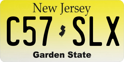 NJ license plate C57SLX