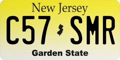 NJ license plate C57SMR