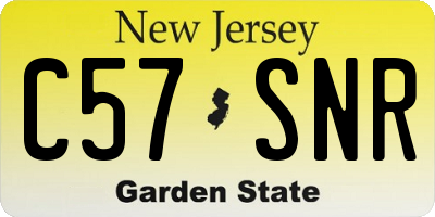 NJ license plate C57SNR