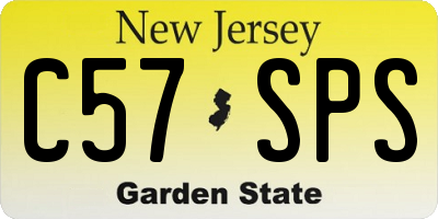 NJ license plate C57SPS