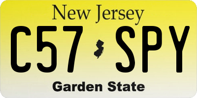 NJ license plate C57SPY