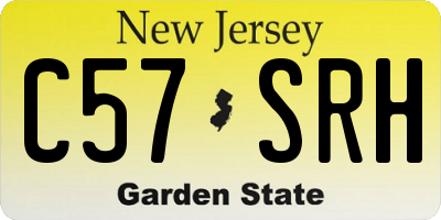 NJ license plate C57SRH