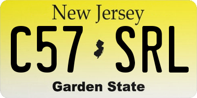 NJ license plate C57SRL