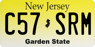 NJ license plate C57SRM