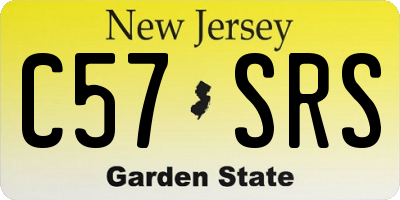 NJ license plate C57SRS