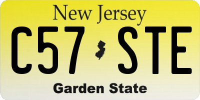 NJ license plate C57STE