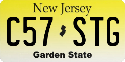 NJ license plate C57STG