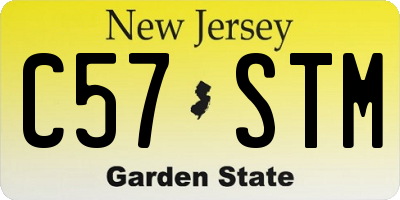 NJ license plate C57STM