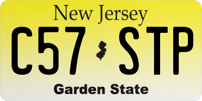 NJ license plate C57STP