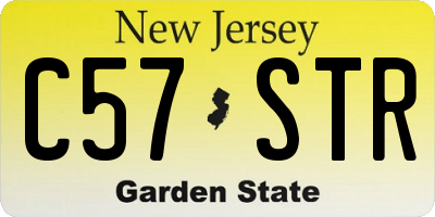 NJ license plate C57STR
