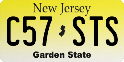 NJ license plate C57STS
