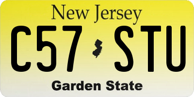 NJ license plate C57STU