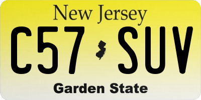 NJ license plate C57SUV