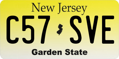 NJ license plate C57SVE