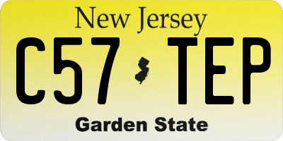 NJ license plate C57TEP