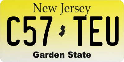 NJ license plate C57TEU