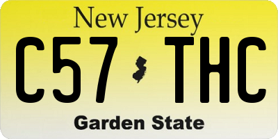 NJ license plate C57THC