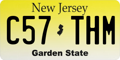 NJ license plate C57THM