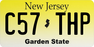 NJ license plate C57THP