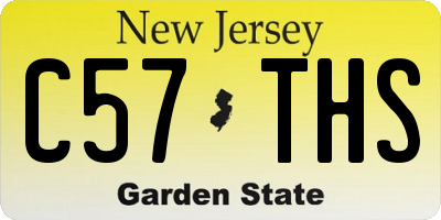 NJ license plate C57THS