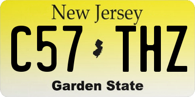 NJ license plate C57THZ