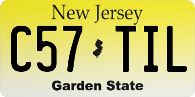 NJ license plate C57TIL