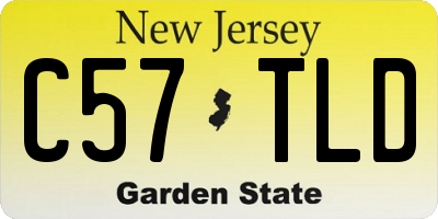 NJ license plate C57TLD