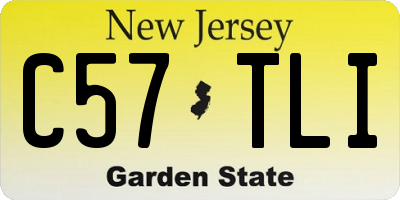 NJ license plate C57TLI