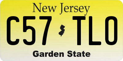 NJ license plate C57TLO