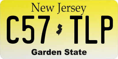 NJ license plate C57TLP