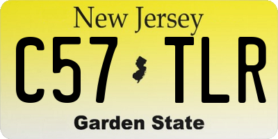 NJ license plate C57TLR
