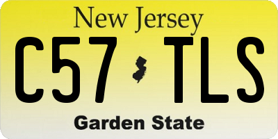 NJ license plate C57TLS
