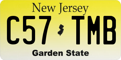 NJ license plate C57TMB