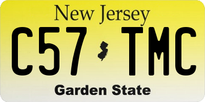 NJ license plate C57TMC
