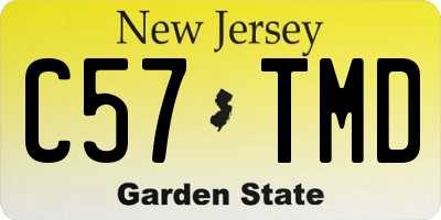 NJ license plate C57TMD