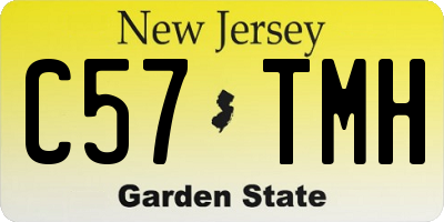 NJ license plate C57TMH