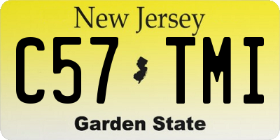 NJ license plate C57TMI