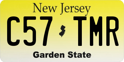 NJ license plate C57TMR