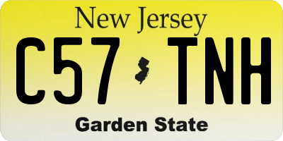 NJ license plate C57TNH