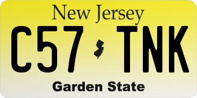 NJ license plate C57TNK