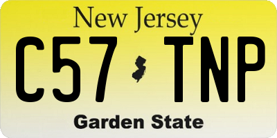 NJ license plate C57TNP
