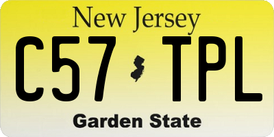 NJ license plate C57TPL