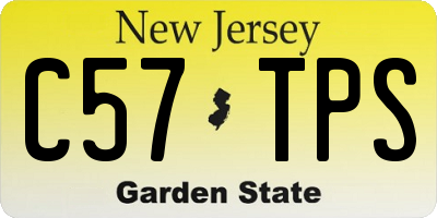 NJ license plate C57TPS