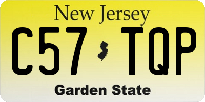 NJ license plate C57TQP
