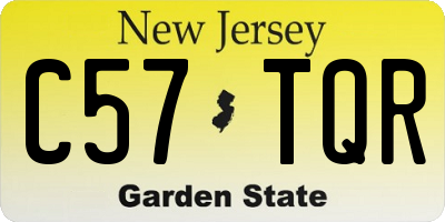 NJ license plate C57TQR