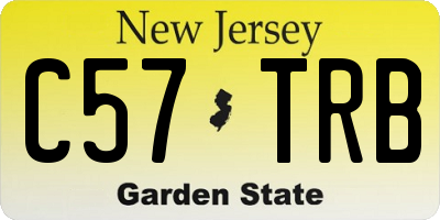 NJ license plate C57TRB