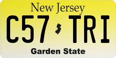 NJ license plate C57TRI