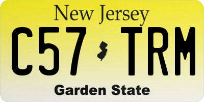 NJ license plate C57TRM