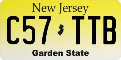 NJ license plate C57TTB